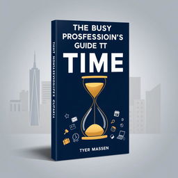 A sleek and modern book cover design titled 'The Busy Professional’s Guide to Time Mastery'