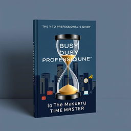 A sleek and modern book cover design titled 'The Busy Professional’s Guide to Time Mastery'