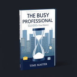 A sleek and modern book cover design titled 'The Busy Professional’s Guide to Time Mastery'