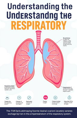 A vibrant and informative infographic cover about the respiratory system