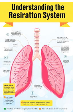 A vibrant and informative infographic cover about the respiratory system