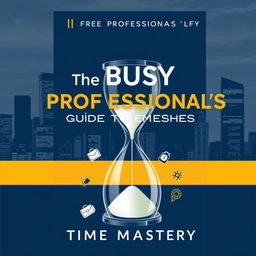 A sleek and modern book cover design titled 'The Busy Professional’s Guide to Time Mastery'