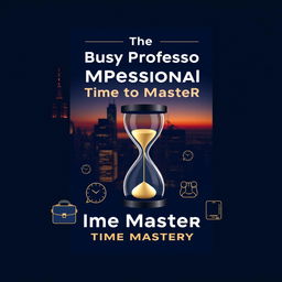 A sleek and modern book cover design titled 'The Busy Professional’s Guide to Time Mastery'