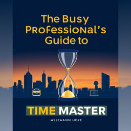 A sleek and modern book cover design titled 'The Busy Professional’s Guide to Time Mastery'