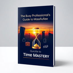 A sleek and modern book cover design titled 'The Busy Professional’s Guide to Time Mastery'