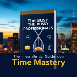 A sleek and modern book cover design titled 'The Busy Professional’s Guide To Time Mastery'
