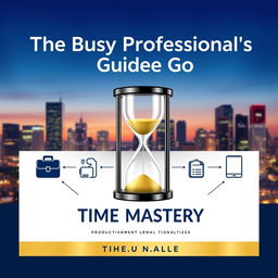 A sleek and modern book cover design titled 'The Busy Professional’s Guide To Time Mastery'