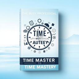 A sleek and modern book cover design titled 'The Busy Professional’s Guide To Time Mastery'
