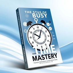 A sleek and modern book cover design titled 'The Busy Professional’s Guide To Time Mastery'
