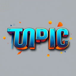 A visually captivating design featuring the word 'TOPIC' in an artistic and modern typographic style