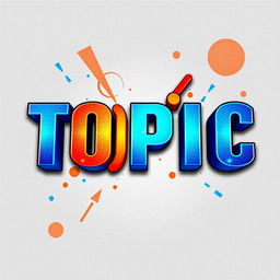 A visually captivating design featuring the word 'TOPIC' in an artistic and modern typographic style