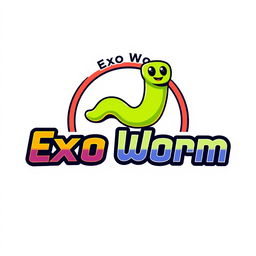 A vibrant logo design for 'Chiharon', featuring a prominent Super Worm character at the center