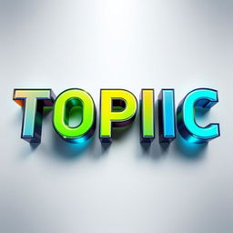 The word 'TOPIC' presented in a cool and artistic style, using a sleek and modern font that captures attention