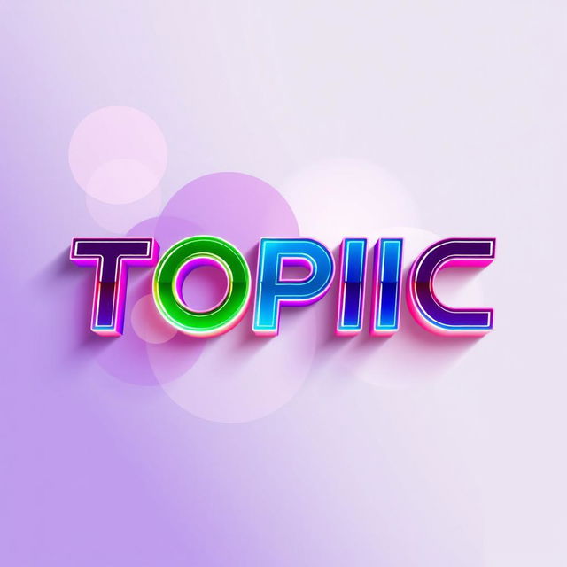 The word 'TOPIC' presented in a cool and artistic style, using a sleek and modern font that captures attention