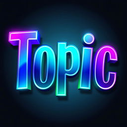 The word 'Topic' presented in a stylized, modern font with a cool, vibrant design