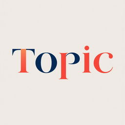 The word 'Topic' styled in a modern, sleek font that exudes sophistication