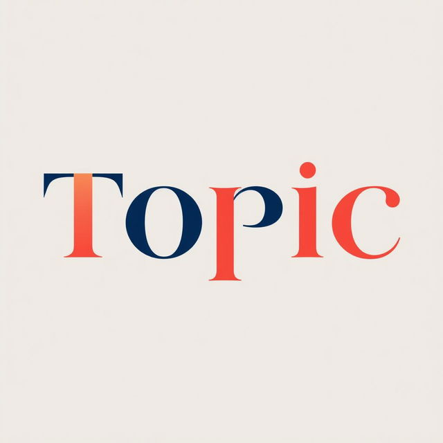 The word 'Topic' styled in a modern, sleek font that exudes sophistication