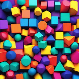 A high-quality digital animation featuring vibrant geometric shapes