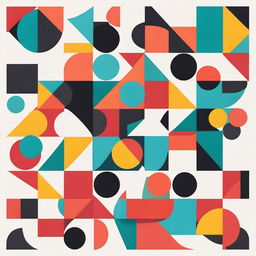 A high-quality digital art piece displays a collection of geometric shapes