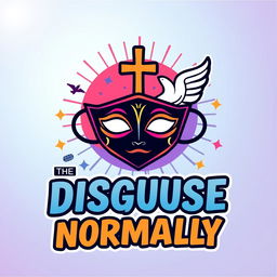 A vibrant and engaging logo for a Christian youth event, themed 'The Disguise of Normality'