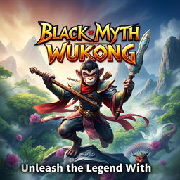 A vibrant and captivating poster for the game 'Black Myth: Wukong'