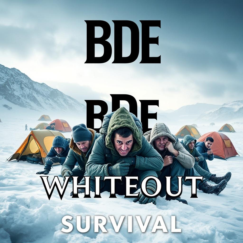 A logo featuring the bold initials 'BDE' prominently at the top, with the title 'Whiteout Survival' elegantly positioned underneath