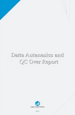 A professional report cover design featuring the title 'BPO Audit Data Analysis and QC Overview Report' prominently displayed at the center