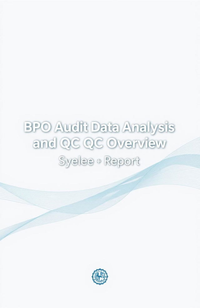 A professional report cover design featuring the title 'BPO Audit Data Analysis and QC Overview Report' prominently displayed at the center