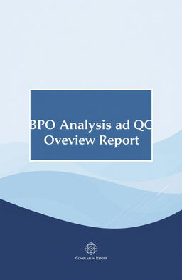 A professional report cover design featuring the title 'BPO Audit Data Analysis and QC Overview Report' prominently displayed at the center