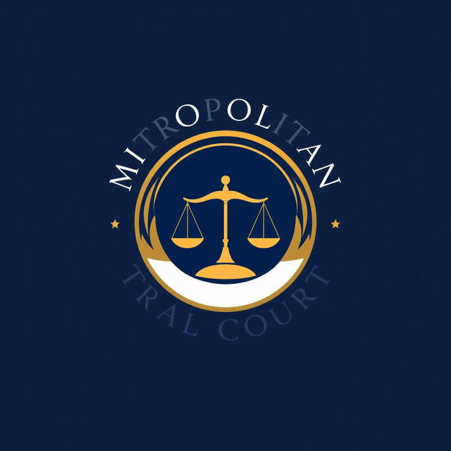 A sleek and modern logo design for a Metropolitan Trial Court