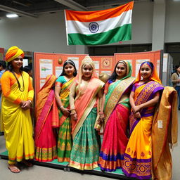 A vibrant display of different Indian traditions and costumes, showcasing a variety of regional attire