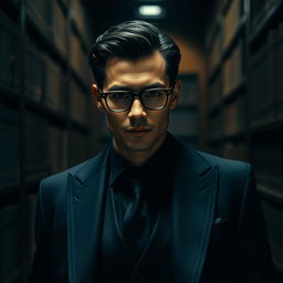 A medium-height man with an elegant and discreet demeanor, Ethan moves with smooth and calculated motions, emanating an aura of mystery and control
