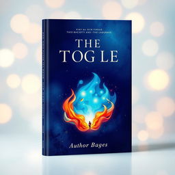 A visually stunning book cover design featuring a predominantly blue color palette