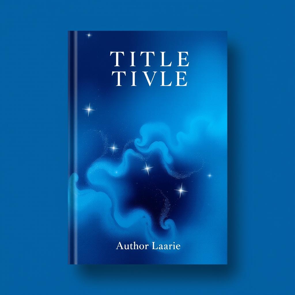 A visually stunning book cover design featuring a predominantly blue color palette