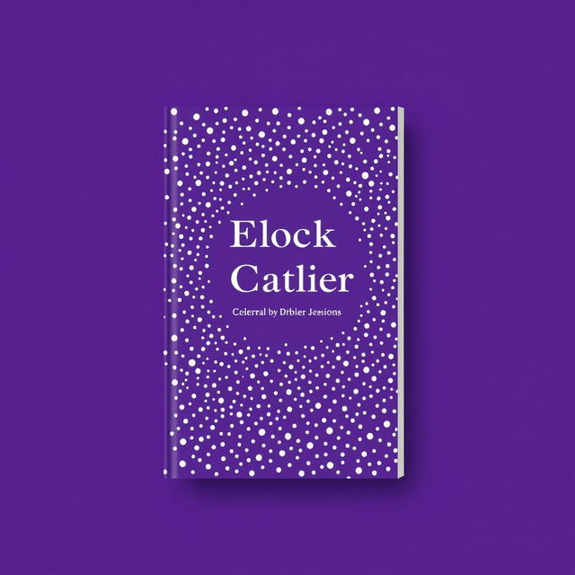 A book cover design featuring a striking violet background adorned with an array of white dots, creating a modern and artistic look