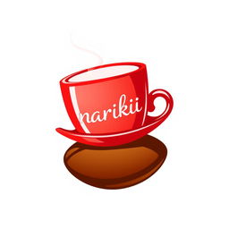 A logo featuring a slanted red coffee cup with the word 'mankafi' elegantly written on it