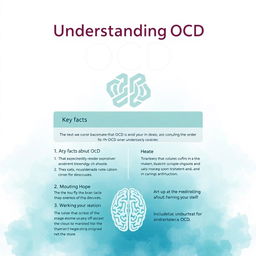 A visually appealing poster design focused on the theme of OCD (Obsessive-Compulsive Disorder)