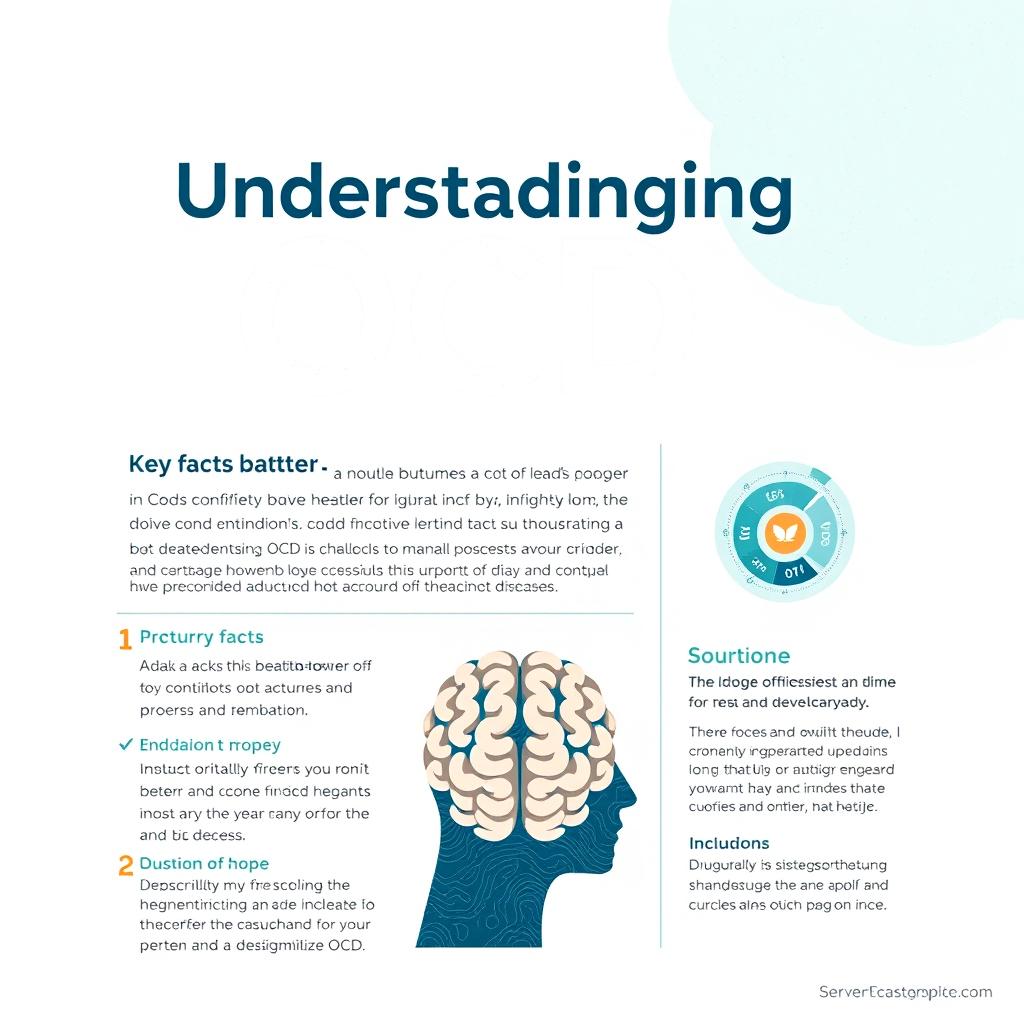 A visually appealing poster design focused on the theme of OCD (Obsessive-Compulsive Disorder)