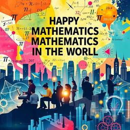 A striking poster celebrating mathematics in the modern world