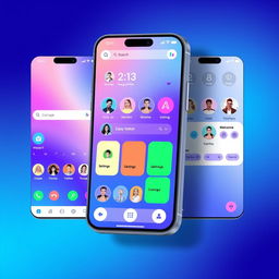 A sleek and modern app user interface design featuring vibrant colors and intuitive navigation