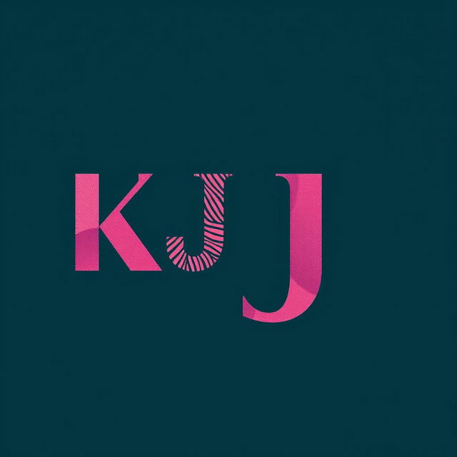 A striking logo featuring the letters 'KJ' designed for a fashion clothing brand