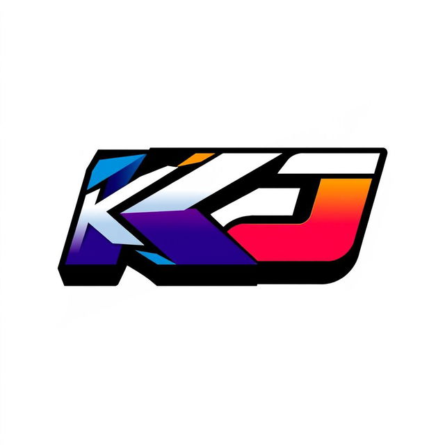 A striking and modern logo featuring the letters 'KJ' prominently