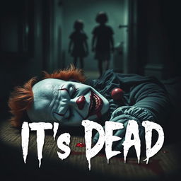 A gripping horror movie cover for a film titled 'IT's DEAD'