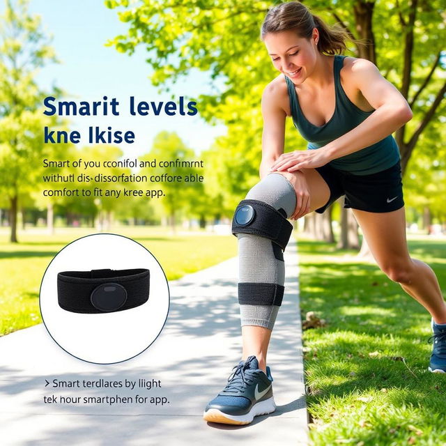 A smart knee brace that is easy to use, designed for maximum comfort and adaptability to fit any knee size