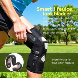 A smart knee brace that is easy to use, designed for maximum comfort and adaptability to fit any knee size