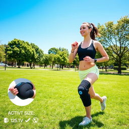 A smart knee brace that is easy to use, designed for maximum comfort and adaptability to fit any knee size
