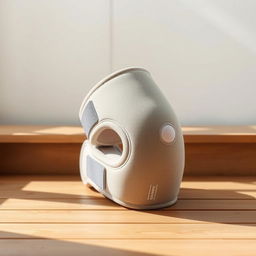 A simple yet effective knee brace, designed to be adaptable and flexible