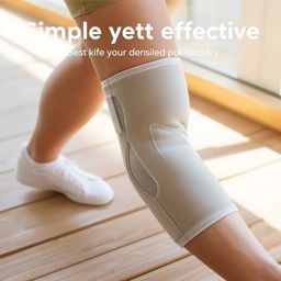 A simple yet effective knee brace, designed to be adaptable and flexible