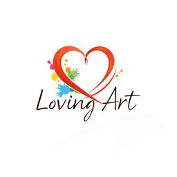 A beautiful and creative logo design that represents the concept of 'loving art'