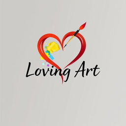 A beautiful and creative logo design that represents the concept of 'loving art'